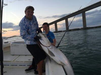 Tarpon Caught in Tampa Bay on Fishing charter trip